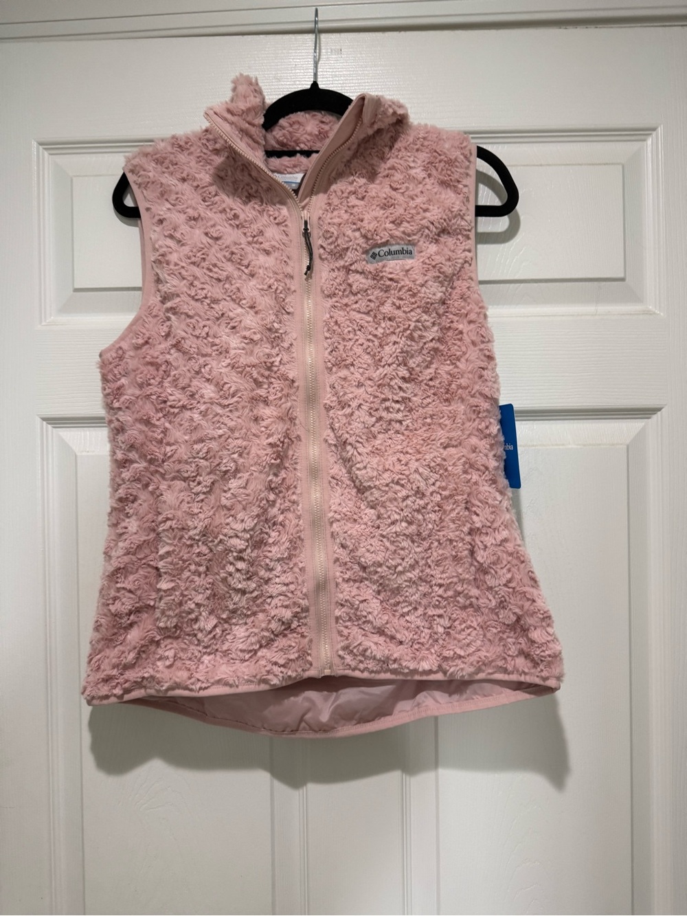 Columbia Light Pink Fuzzy Vest NWT